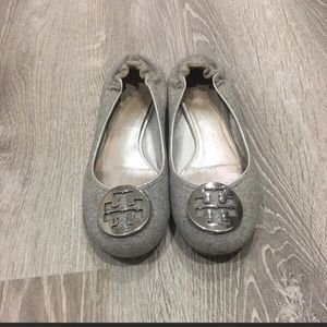 Tory Burch gray flats